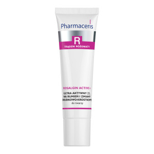 Pharmaceris R Rosalgin Active + Ultra Aktywny Żel na rumień i zmiany grudkowo - krostkowe do twarzy, 30 ml