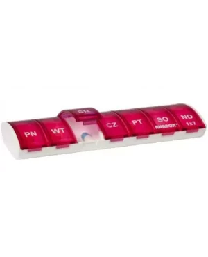 Kasetka na leki ANABOX 1 x 7 różowa 7 dniowa 1 sztuka