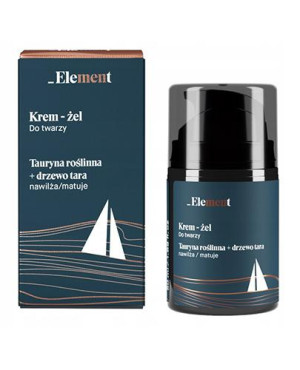 Element Men Krem - żel do twarzy Tauryna roślinna + drzewo tara nawilża / matuje, 50 ml