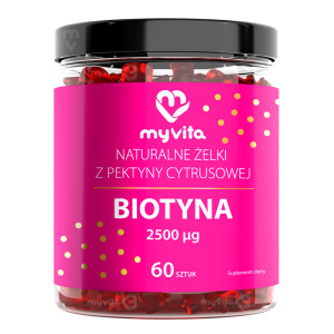 MyVita Biotyna 2500 µg, naturalne żelki z pektyny cytrusowej, 60 sztuk