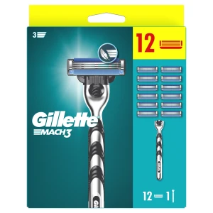 Gillette Mach3 Maszynka do golenia + Wkład do maszynki, 12 szt., cena, opinie, stosowanie