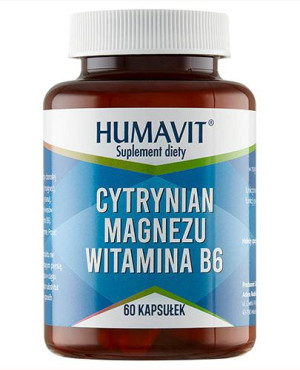 Humavit Cytrynian Magnezu Plus Witamina B6 - 60 kaps. - cena, opinie, dawkowanie