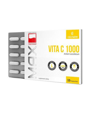 Colfarm Max Vita C 1000, kapsułki, 15 sztuk