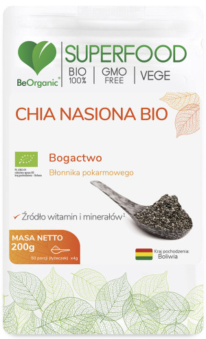 BeOrganic, Chia nasiona Bio, 200 g