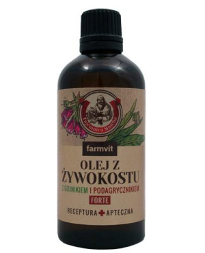 FARMVIT Olej z żywokostu z gojnikiem i podagrycznikiem forte, 100 ml