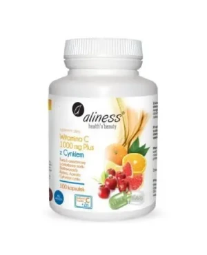Aliness, Witamina C 1000 mg Plus z cynkiem, 100 kapsułek