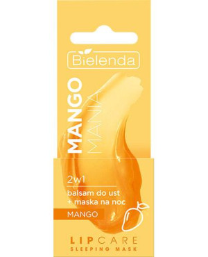 BIELENDA LIP CARE SLEEPING MASK mango mania 2w1 balsam do ust + maska na noc mango, 10 g
