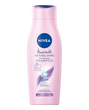 NIVEA HAIRMILK NATURAL SHINE Szampon pielęgnujący do włosów matowych - 400 ml