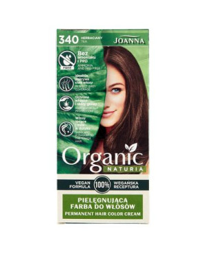 Joanna Organic Naturia Vegan Farba pielęgnująca do włosów 340 Herbaciany, 1 sztuka