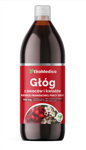 Ekamedica, Głóg z owoców i kwiatów, płyn, 1000 ml