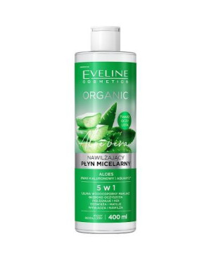 Eveline Organic Nawilżający płyn micelarny do demakijażu z aloesem, 400 ml