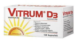 Vitrum D3, Witamina D3 1000 j.m., kapsułki, 120 sztuk