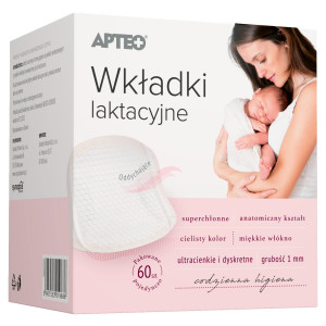 Apteo wkładki laktacyjne, 60 sztuk