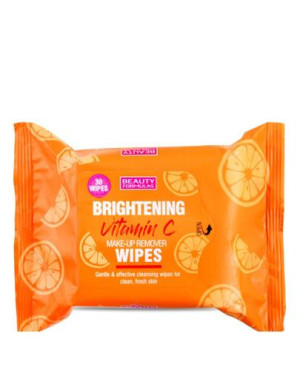 Beauty Formulas Oczyszczające Chusteczki do twarzy z witaminą C, 30 sztuk