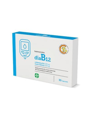 DIAB12 witamina B12 i kwas foliowy, kapsułki, 30 sztuk