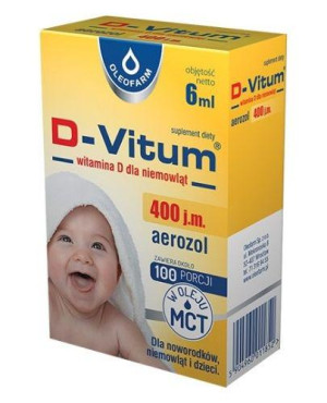 D-Vitum, witamina D dla niemowląt, 6 ml (aerozol)