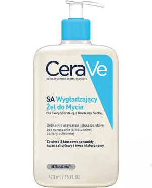 CeraVe SA, wygładzający żel do mycia skóry szorstkiej i suchej, 473 ml