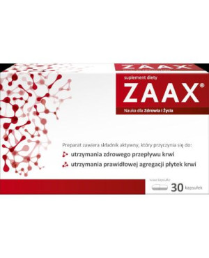ZAAX, preparat na prawidłowe krążenie, 30 kapsułek