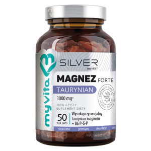 MyVita, Magnez Forte Taurynian Silver Pure 100%, kapsułki, 50 sztuk
