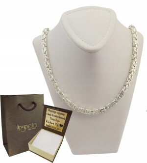 Srebrny Łańcuszek Splot Królewski Pełny 4,00 mm Kwadratowy pr 925 Grawer Gratis