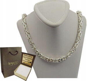 Srebrny Łańcuszek Splot Królewski Pełny 4,00 mm Kwadratowy pr 925 Grawer Gratis