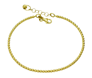 Bransoletka Złota Sztywna Kuleczki 2,20 mm pr 585 Grawer Gratis