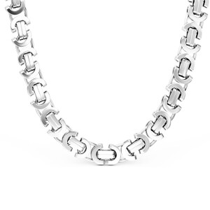 Srebrny Łańcuszek Męski Splot Królewski Płaski 11,20 mm pr 925 Grawer Gratis