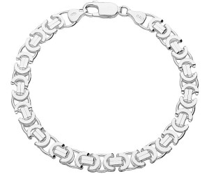 Srebrna Bransoletka Splot Królewski Płaski 7,50 mm pr 925
