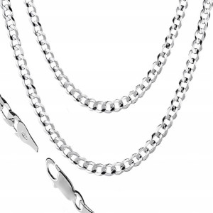 Srebrny Łańcuszek Męski Pancerka 3,30 mm pr 925 Grawer Gratis