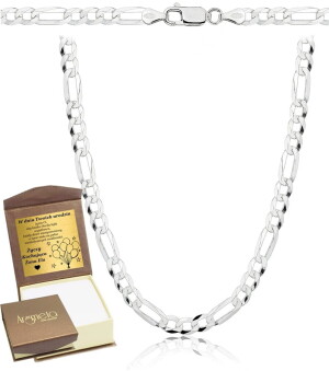 Srebrny Łańcuszek Męski Figaro 4,50 mm pr 925 Grawer Gratis