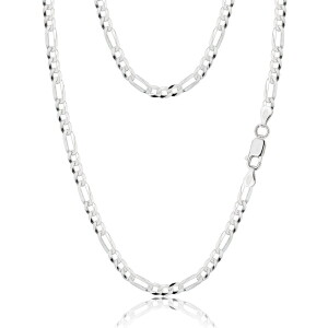 Srebrny Łańcuszek Męski Figaro Pełny 3,50 mm pr 925 Grawer Gratis