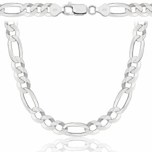 Srebrny Łańcuszek Męski Figaro 8,00 mm pr 925 Grawer Gratis