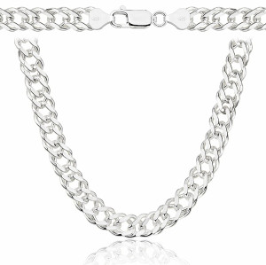 Srebrny Łańcuszek Męski Rombo 8,50 mm pr 925 Grawer Gratis