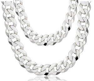 Gruby Srebrny Łańcuszek Męski Pancerka 12,30 mm pr 925 Grawer Gratis