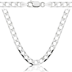 Srebrny Łańcuszek Męski Pancerka Cubana 5,20 mm pr 925 Grawer Gratis