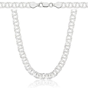 Srebrny Łańcuszek Garibaldka 6,50 mm pr 925 Grawer Gratis