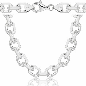 Srebrny Łańcuszek Męski Ankier Gruby 9,00 mm pr 925 Grawer Gratis