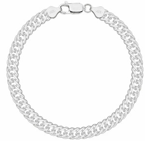 Srebrna Bransoletka Męska Rombo 6,50 mm pr 925