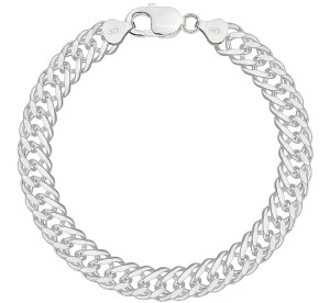 Srebrna Bransoletka Męska Rombo 10,30 mm pr 925