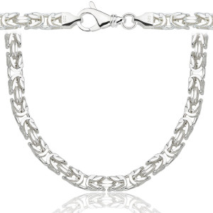 Srebrny Łańcuszek Splot Królewski Kwadratowy Pełny 6,50 mm pr 925 Grawer Gratis