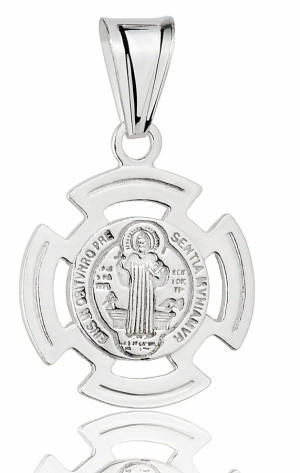 Srebrny Medalik św. Benedykt pr 925
