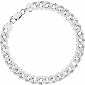 Srebrna Bransoletka Męska Pancerka 7,50 mm pr 925 Grawer Gratis