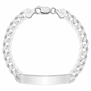 Srebrna Bransoletka Męska 8,30 mm z Blaszką pr 925 Grawer Gratis