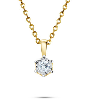 Złota Zawieszka z Diamentem pr 585