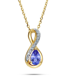 Złota Zawieszka z Diamentami pr 585 / 14 karat