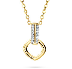 Złota Zawieszka z Diamentami pr 585 / 14 karat