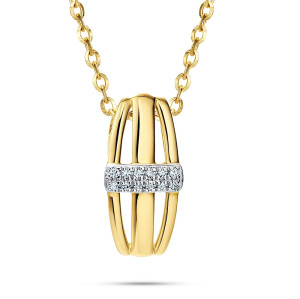 Złota Zawieszka z Diamentami pr 585 / 14 karat