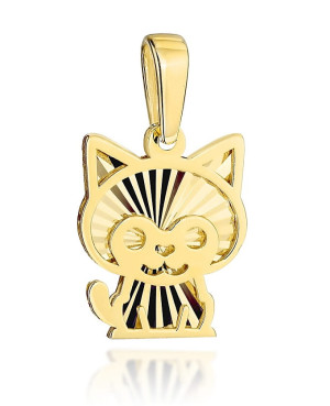 Zawieszka Złota Diamentowany Kotek pr 585