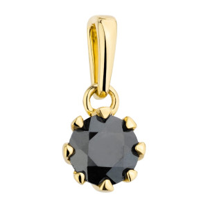 Złota Zawieszka z Czarnym Diamentem pr 585