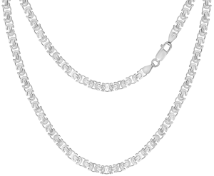 Srebrny Łańcuszek Męski Splot Królewski Płaski 5,20 mm pr 925 Grawer Gratis